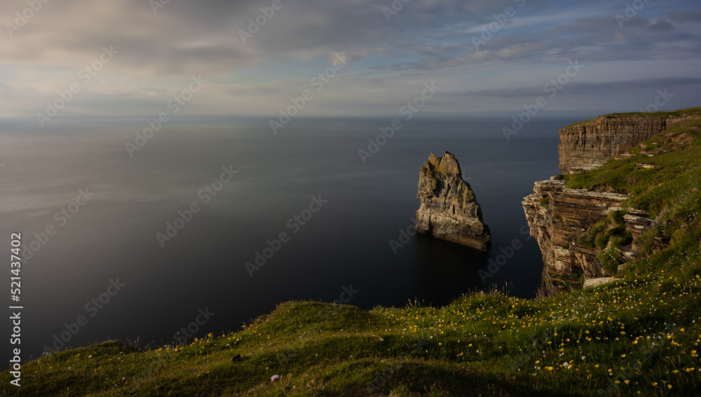 Costa Head Cliffs and Sea Stack, Orkney, Scotland