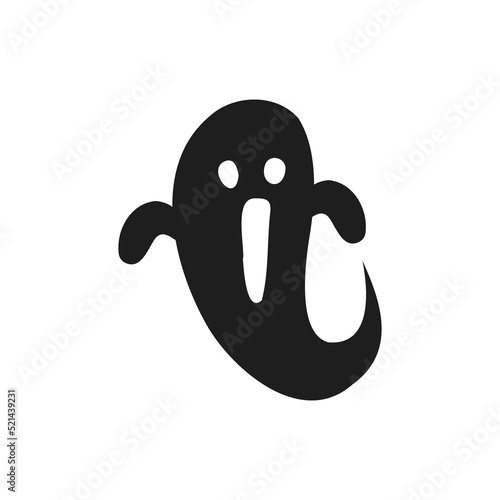 Halloween 2022 - October 31. A traditional holiday, the eve of All Saints Day, All Hallows Eve. Trick or treat. Vector illustration in hand-drawn doodle style. Cute kind ghost.
