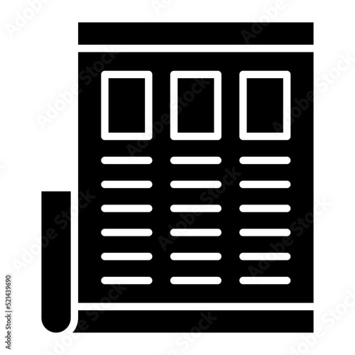 News Column Glyph Icon