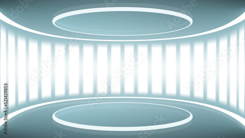 3D Modern Lights Empty Stage Technology Background