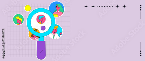 Flat vector concept operation illustration of people for job interview
