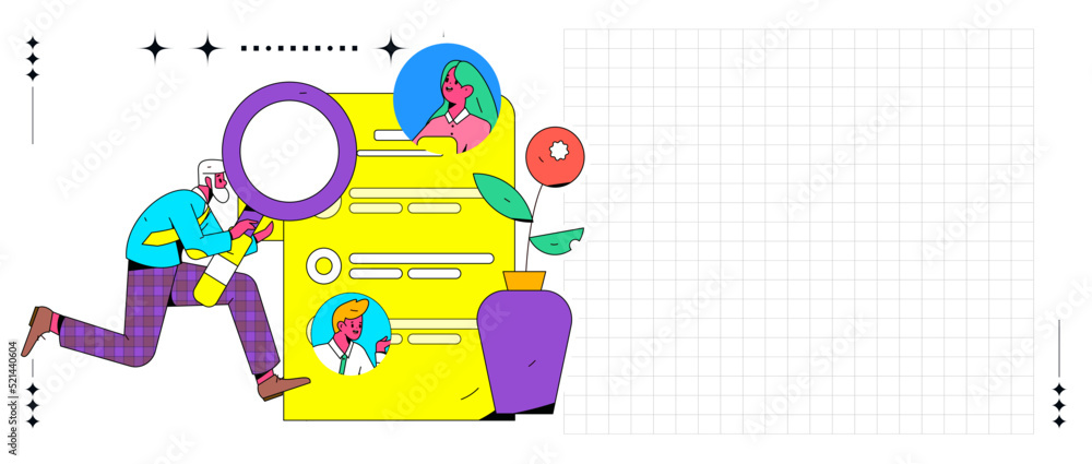 Flat vector concept operation illustration of people for job interview
Flat vector concept operation illustration of people for job interview