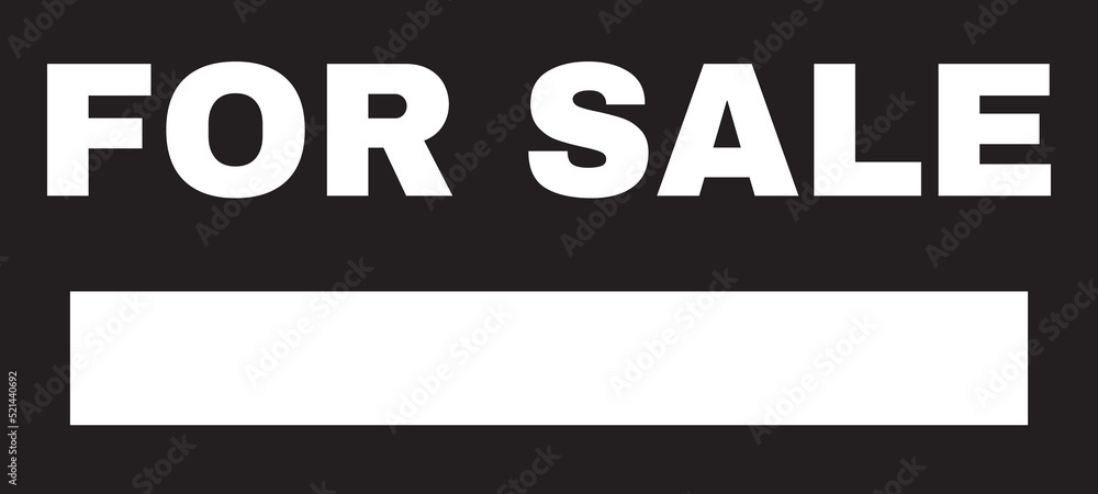 for sale sign vector two color