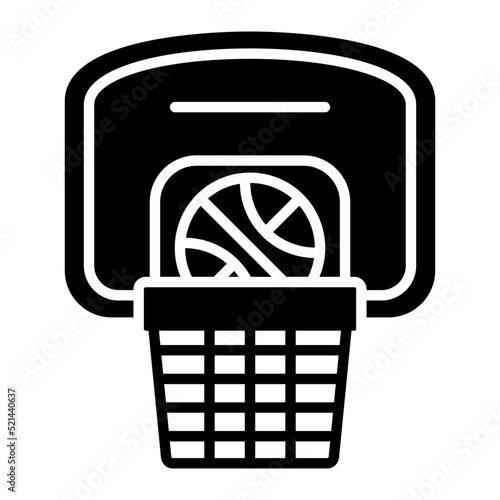 Basketball Hoop Line Icon