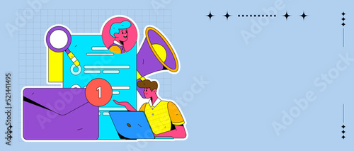 Flat vector concept operation illustration of people for job interview
