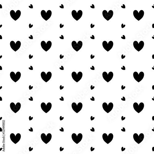 Seamless White And Black Heart Shaped Abstract Geometric Background Vector For Wallpaper Wrapping Background	