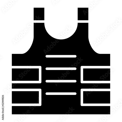 Bulletproof Vest Line Icon