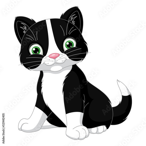 Cute cat cartoon vector illustration