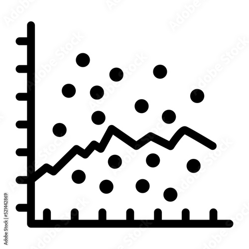 Scatter Graph Line Icon