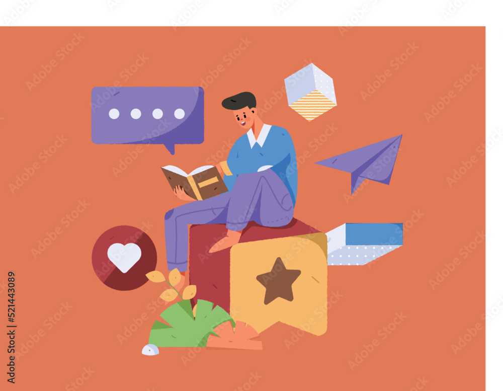 Seriously study character flat vector concept operation illustration
Seriously study character flat vector concept operation illustration