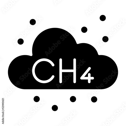 Methane Line Icon