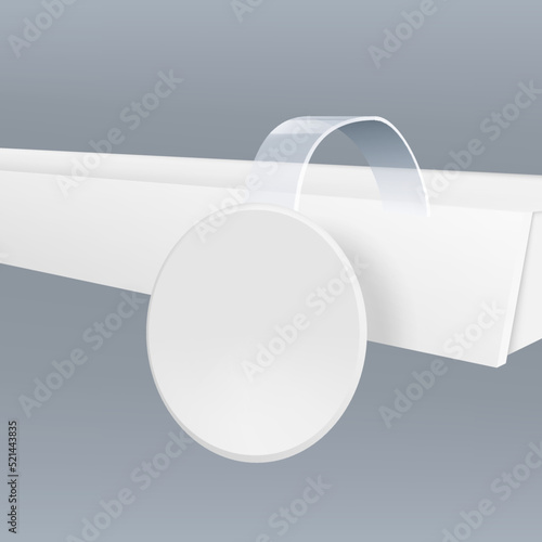 Sale Point Tag. White Round Shelf Wobbler Label