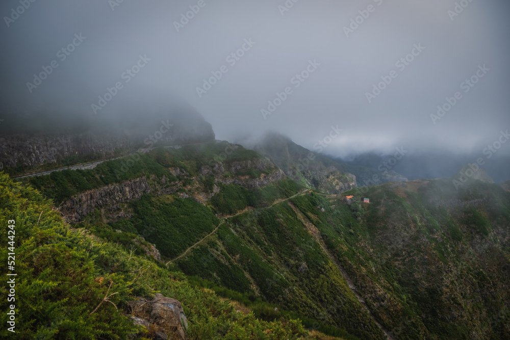 Lombo Do Moleiro village in the valley mountains of the island of Madeira. Portugal. October 2021 Lombo Do Moleiro village in the valley mountains of the island of Madeira. Portugal. October 2021