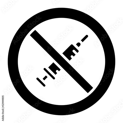 No Steroids Line Icon