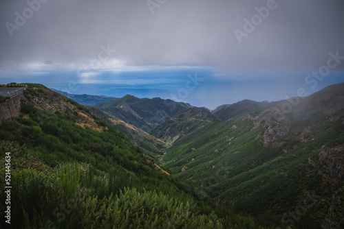 Lombo Do Moleiro village in the valley mountains of the island of Madeira. Portugal. October 2021