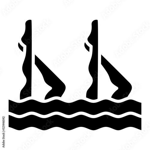 Synchronised Swimming Line Icon