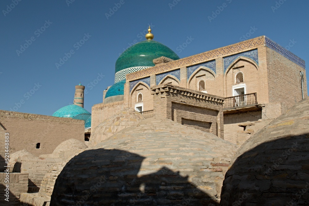 Pahlavan Mahmud Mausoleum in Itchan Kala, historical part of Khiva city. Uzbekistan.