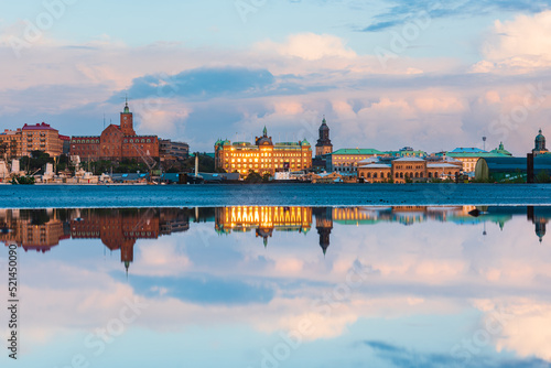 Reflections of Gothenburg city, Sweden.