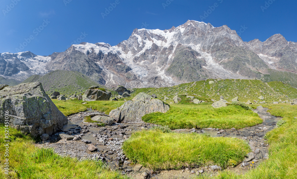 The Monte Rosa and Punta Gnifetti paks - Valle Anzasca valley.