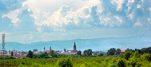 Panoramic view of the Sibiu city photo