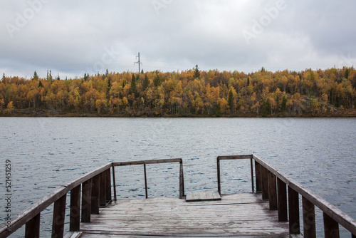 Autumn Landscape in Sami Village, Murmansk, Russia photo