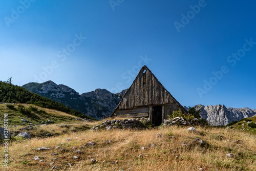 wooden hut in durmitor mountain range