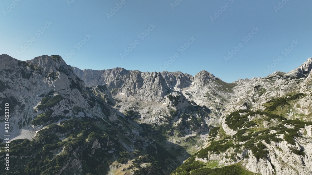 durmitor mountain range  aerial shot