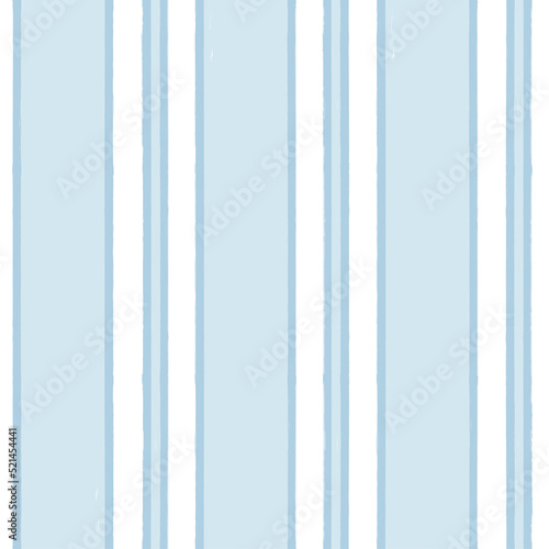 Blue stripes pattern, classic striped seamless background, Hand drawn brush strokes. vector stripes, cute paintbrush line backdrop