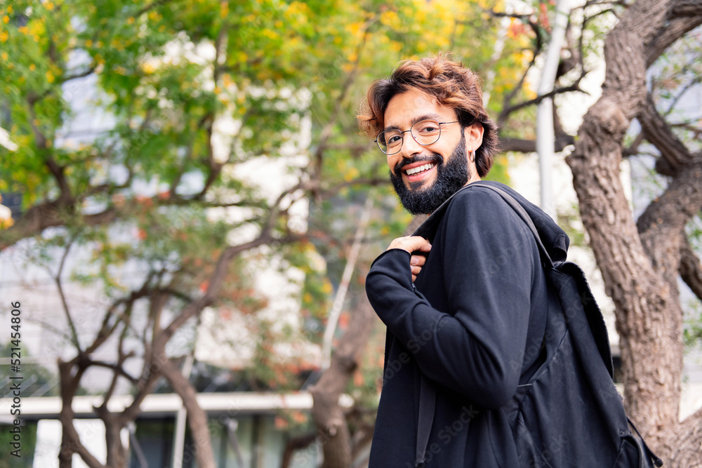 young student smiling happy in the campus young student smiling happy in the campus