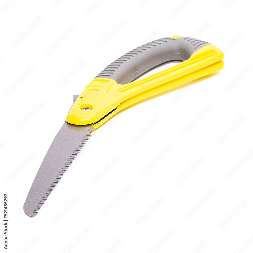 Pruning saw, garden tool isolated on whtie Pruning saw, garden tool isolated on whtie