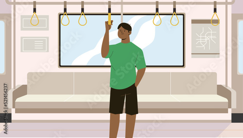 Take the subway. The guy rides the subway