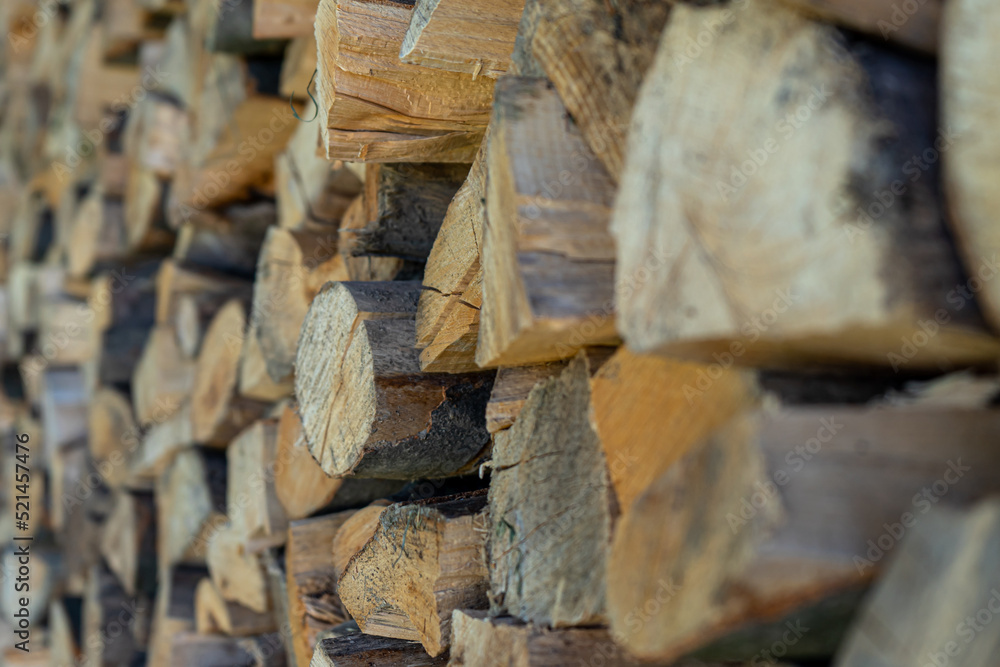 Stacks of Firewood. Preparation of firewood for the winter. Pile of Firewood.Firewood background Stacks of Firewood. Preparation of firewood for the winter. Pile of Firewood.Firewood background