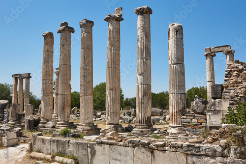 Afrodisias greek ruins in Anatolia. Ancient historic village in Turkey