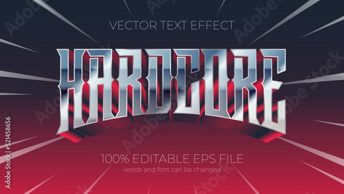 hardcore editable text effect style, EPS editable text effect photo