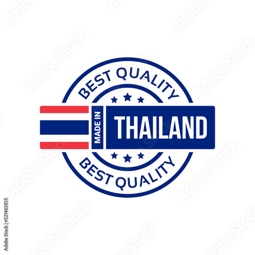 made in thailand badge icon stamp logo with flag. vector illustration