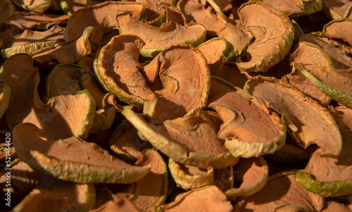 dried apple slices, close-up dried apples