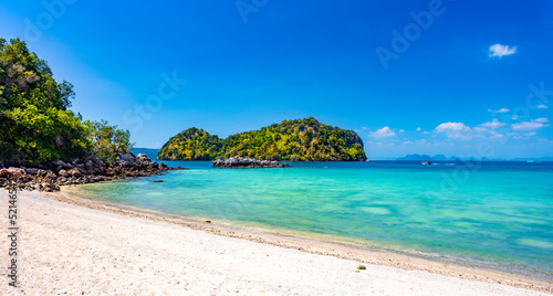 Beach with water, Krabi province, Thailand. © sippakorn
