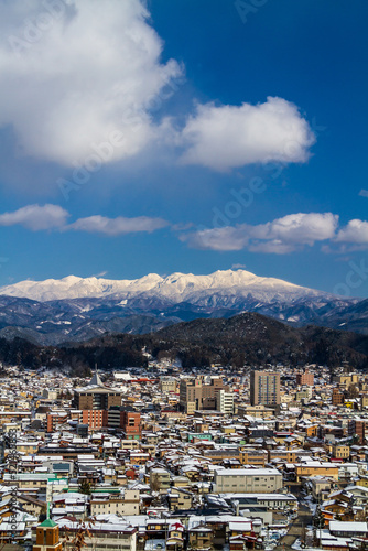 飛騨高山　冬のアルプス展望公園「スカイパーク」からの飛騨山脈  © naomi sugitani