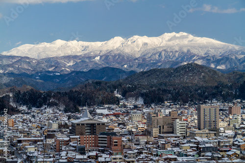 飛騨高山　冬のアルプス展望公園「スカイパーク」からの飛騨山脈  © naomi sugitani