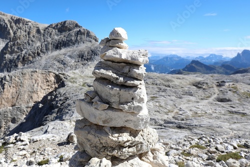 heap of stones called CAIRN or little man which serves to indicate the correct way © ChiccoDodiFC