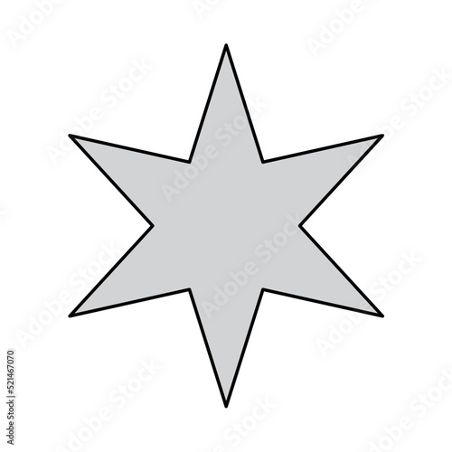 Six pointed star geometric shape