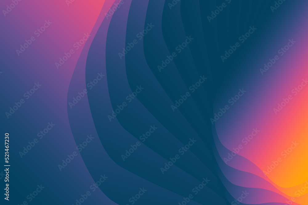 beautiful abstract illustration in the form of gradient dark blue, purple, pink and orange lines overlapping each other. There is space for your text in the center. Template for cover, flyer or banner beautiful abstract illustration in the form of gradient dark blue, purple, pink and orange lines overlapping each other. There is space for your text in the center. Template for cover, flyer or banner