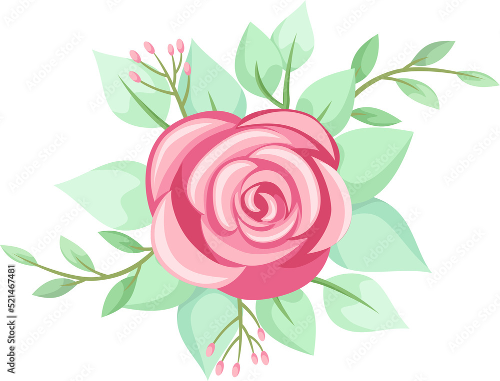 rose flower bouquet and leaves with pale pink color. Leaf and flower greenery collection for wedding or engagement invitation and greeting card design rose flower bouquet and leaves with pale pink color. Leaf and flower greenery collection for wedding or engagement invitation and greeting card design