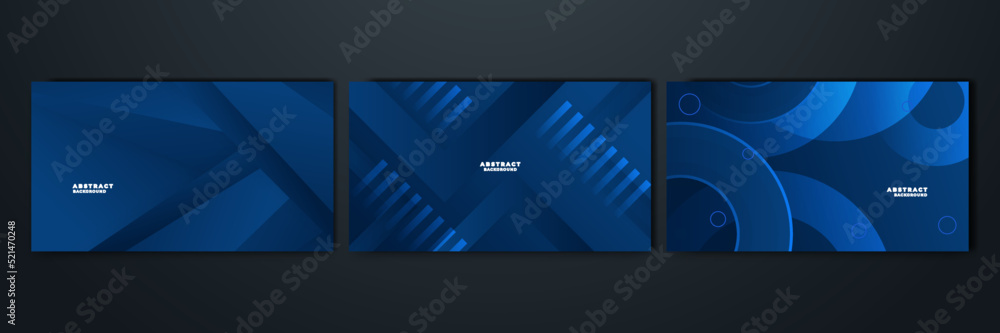 Fototapeta premium Modern professional blue vector abstract technology business background with lines and geometric shapes. Dark blue abstract background for business presentation, social media template, poster, and ads