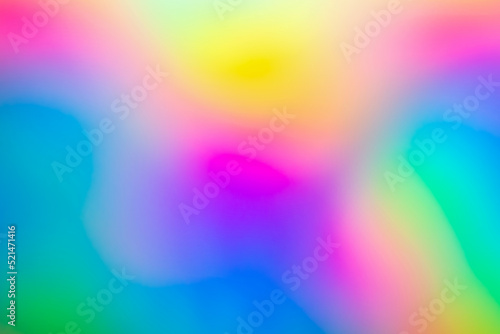 Fototapeta Abstract blur holographic rainbow foil iridescent background