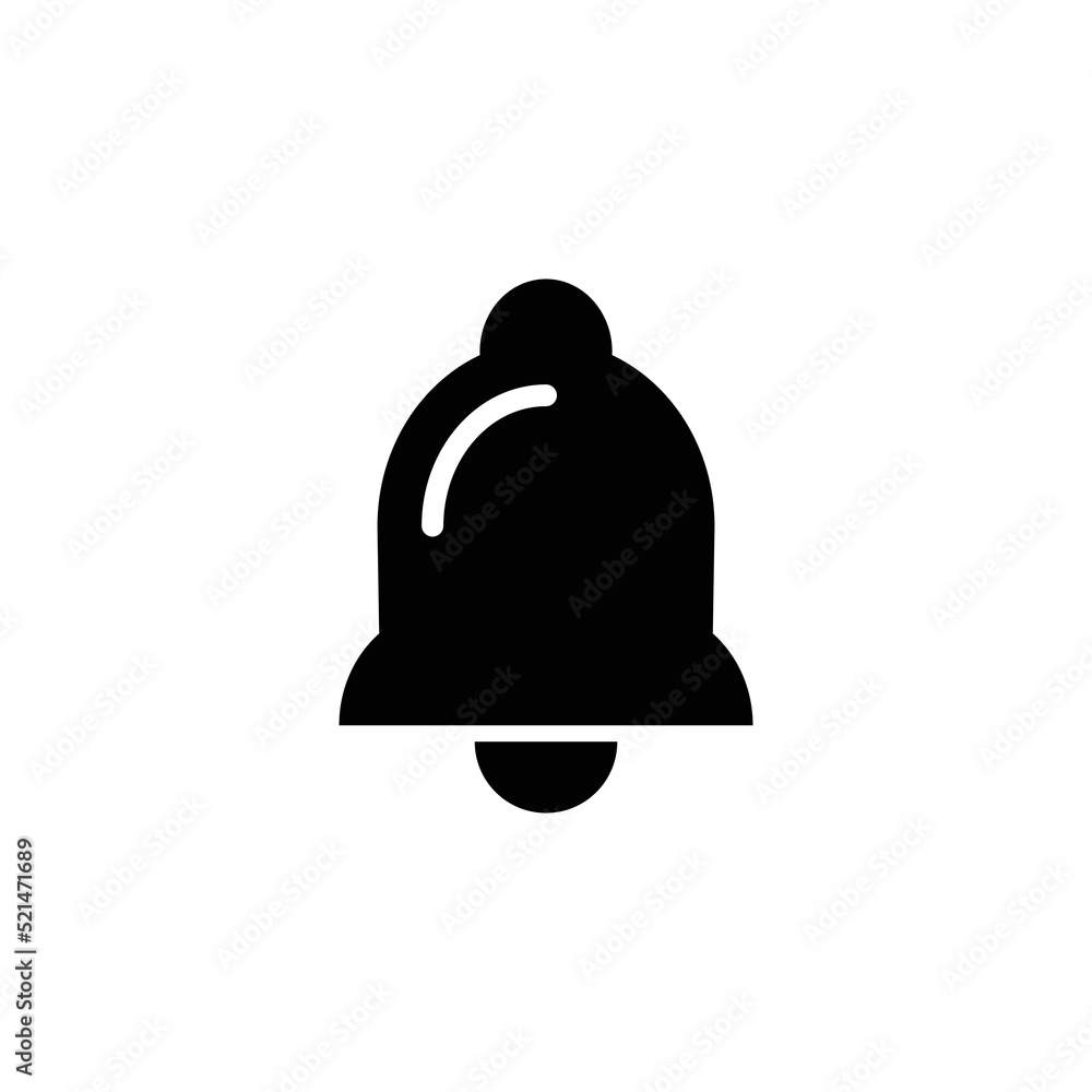 Notification Icon, Bell Icon Sign Vector Isolated on White Artboard Notification Icon, Bell Icon Sign Vector Isolated on White Artboard