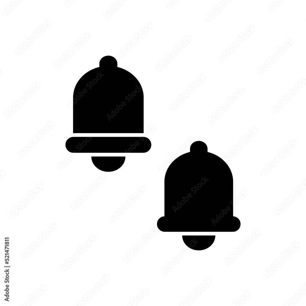 Notification Icon, Bell Icon Sign Vector Isolated on White Artboard Notification Icon, Bell Icon Sign Vector Isolated on White Artboard