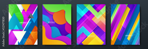 Colourful abstract background for poster, cover, brochure, presentation, annual report. Colorful geometric background, vector illustration. Modern wallpaper design for social media, idol poster.
