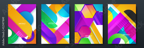 Colourful abstract background for poster, cover, brochure, presentation, annual report. Colorful geometric background, vector illustration. Modern wallpaper design for social media, idol poster.