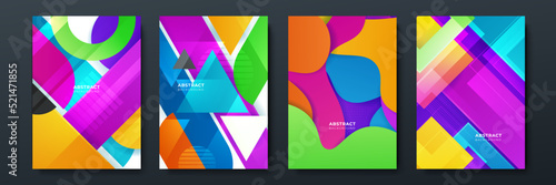 Colourful abstract background for poster, cover, brochure, presentation, annual report. Colorful geometric background, vector illustration. Modern wallpaper design for social media, idol poster.